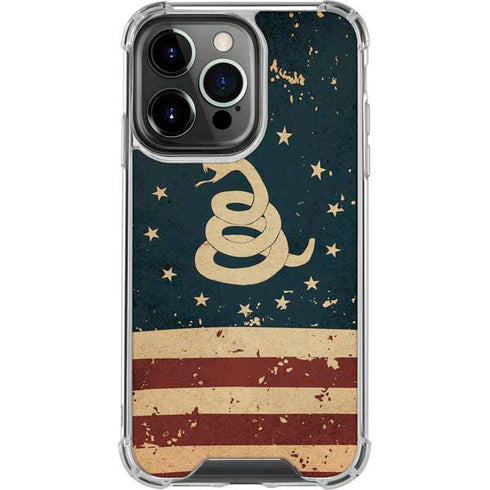 Dont Tread On Me American Flag iPhone 16 Pro Clear Case